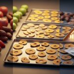 صورة تُظهر انتقال الفاكهة الطازجة إلى فاكهة مجففة ومغلفة تجاريًا، تعبّر عن دراسة جدوى مشروع تجفيف الفاكهة في السعودية وتحويل الفائض الزراعي إلى منتج مربح.